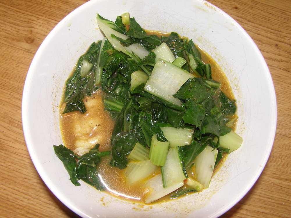 Cod Curry with Lemongrass, Bok Choy, Coconut Milk and Lime