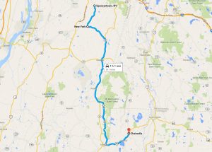 Maps of motorcycle route form Spencertown To Salisbury