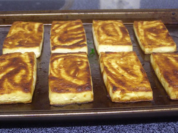 Oven-roasted tofu