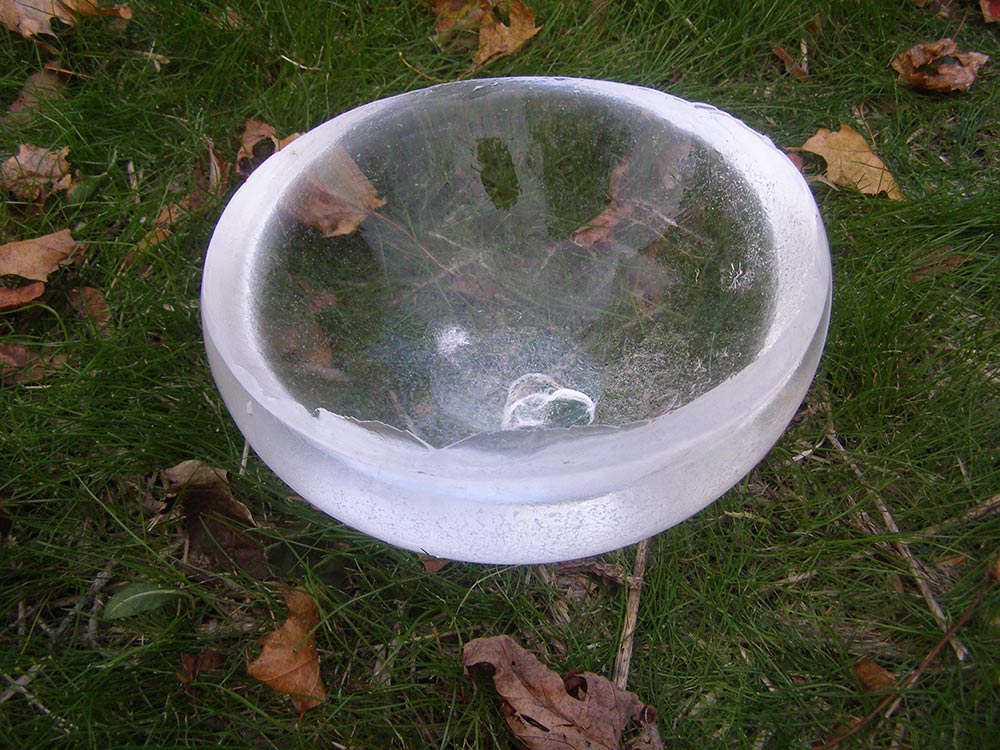 bowl made of ice - Suzanne Trevellyan