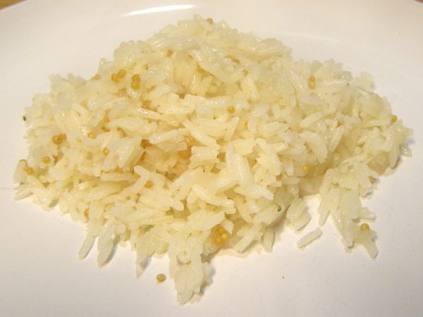 Jasmine rice with mustard seed