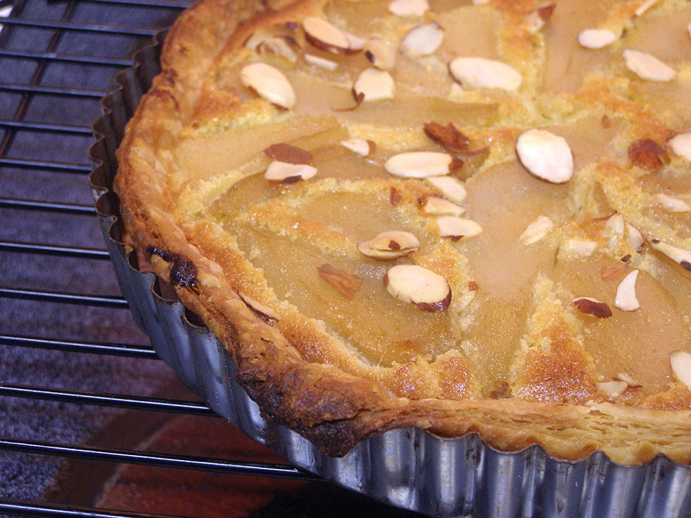 French Pair and Almond Tart
