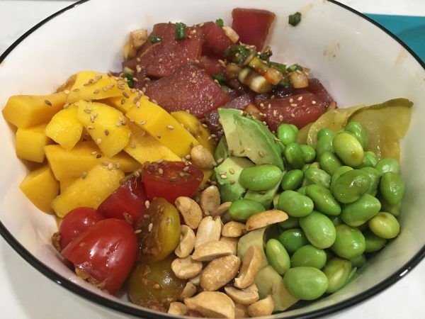 Ahi tuna poke bowl
