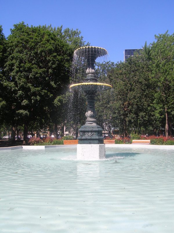 Saint-Louis Square, a beautiful park in Montréal, Canada